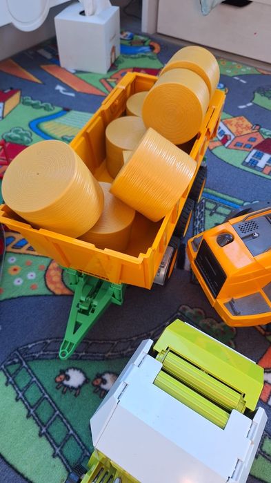Bruder zestaw scania Cat traktor dźwig przyczepa
