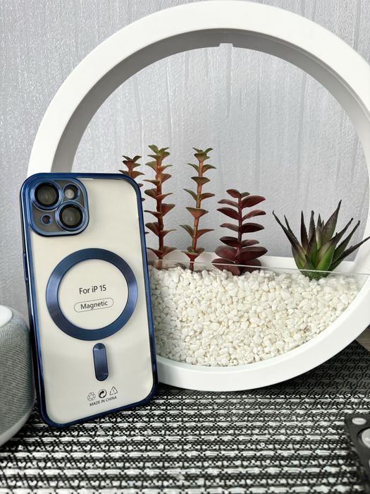 Чохол,накладка з МagSafe для Iphone 15 blue