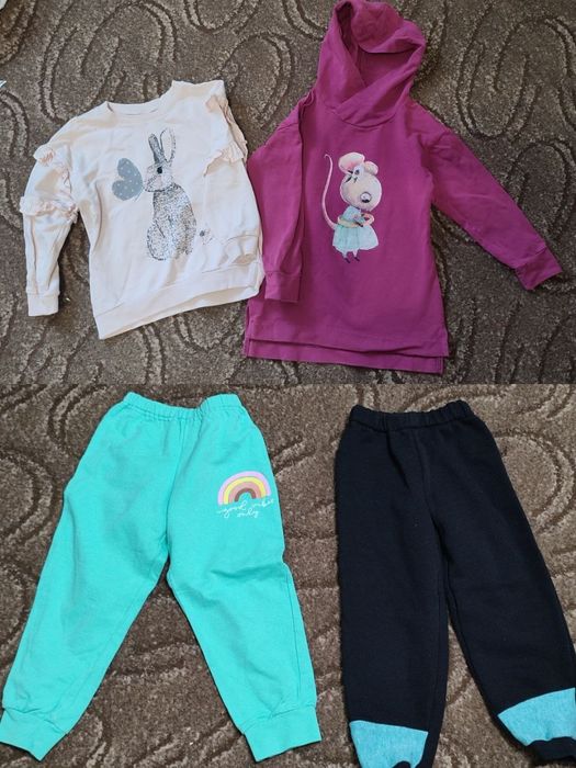Світшот й штани для дівчинки, худі, кофти