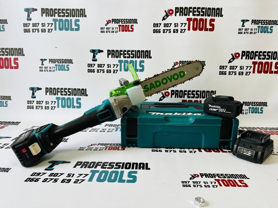 Акумуляторна кутова шліфувальна Макіта DGA504 Болгарка + Сучкоріз 36V