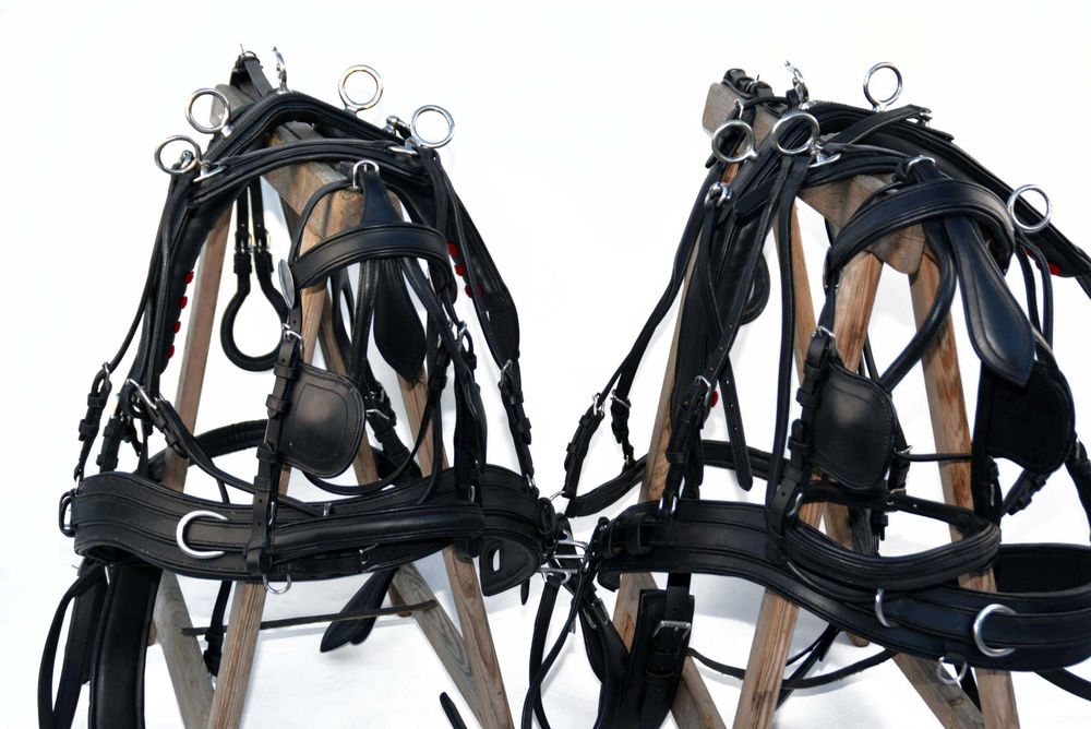 Uprząż na parę kucy shetty profilowane piersi