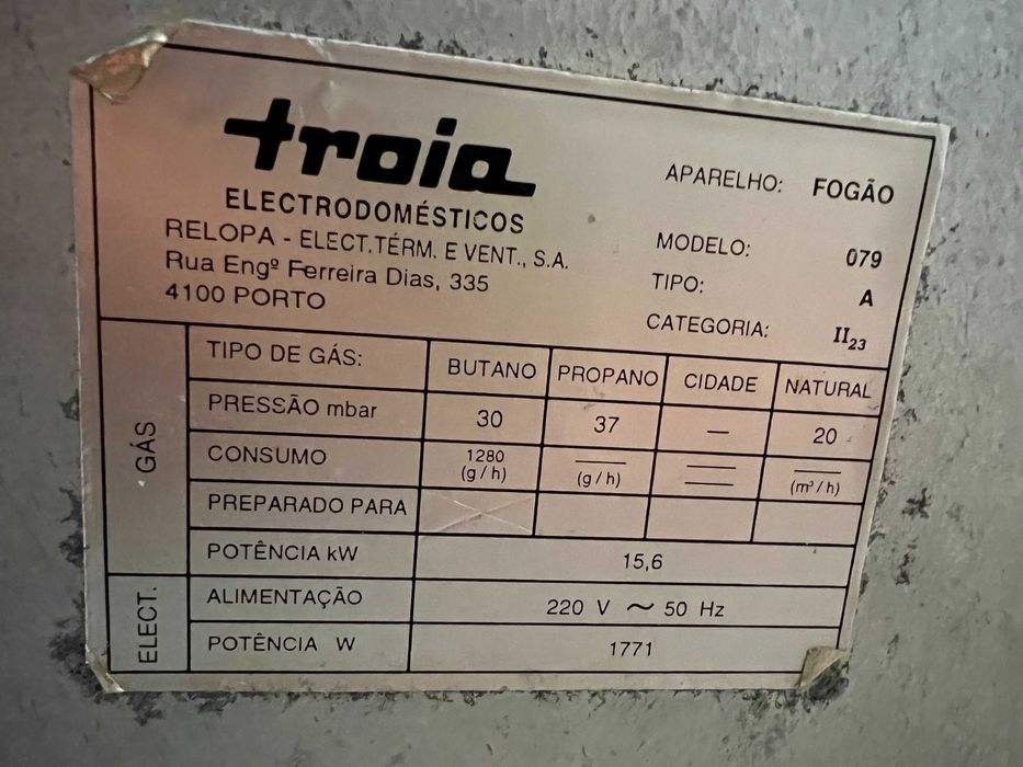 Fogão a gás ( Troia)