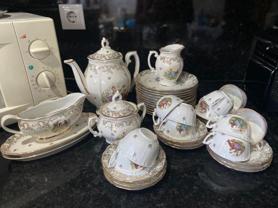 Conjunto Loiça Porcelana Limoges Francesa Viritable Porcelaine (Rara)