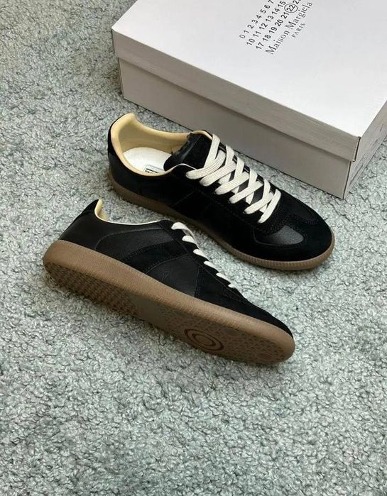 Кроссовки maison margiela replica black gum indigo blue