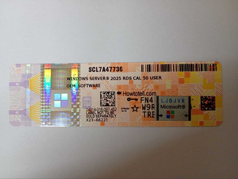 Windows Server 2025 RDS USER CAL 50 Licencja NOWA