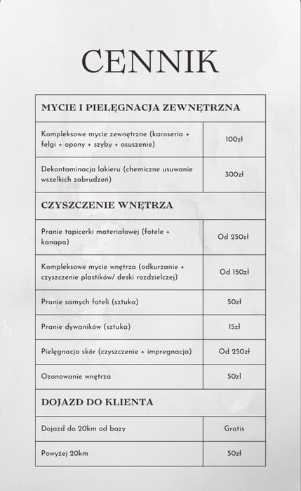DETAILING SAMOCHODOWY