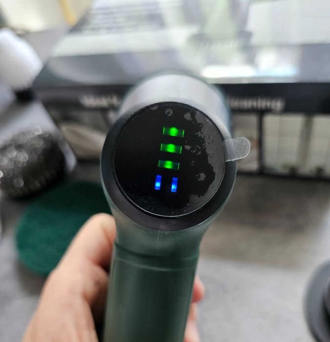 Szczotka Elektryczna Bezprzewodowa 7w1 z Wyświetlaczem LCD - Zielona