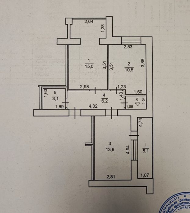 2 кім кв. новобудова вул.Стуса ( Чернишевського). Центр. 3 поверх