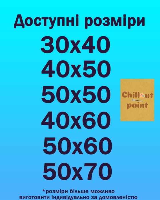 Картина по номерам з ВАШОГО ФОТО розміром 40х60!