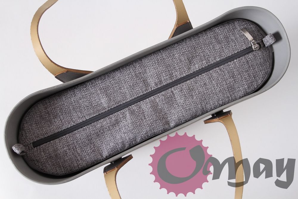 organizer OBAG STANDARD szara efektowna struktura 2 kieszenie OMAY