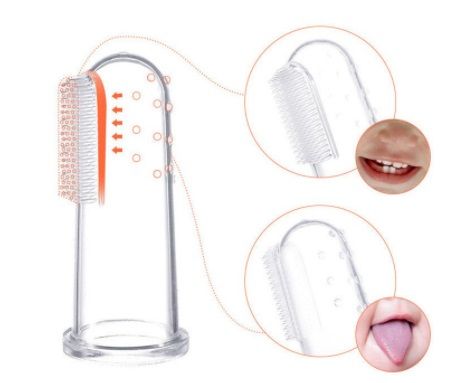 **NOVA** Dedeira para Higienizar Boca e Dentes do Bebé de Silicone