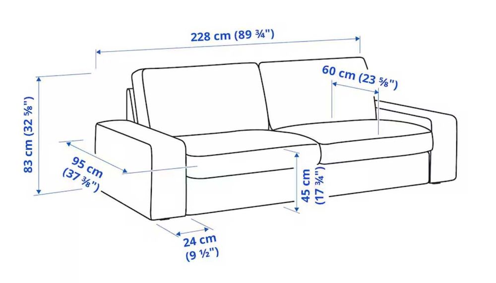 MEGA OKAZJA sofa 3 osobowa KIVIK
