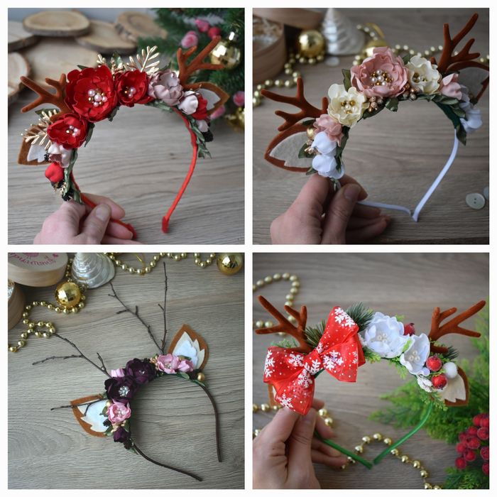 Обруч  обідок для дівчинки, український віночок на голову, повязка на