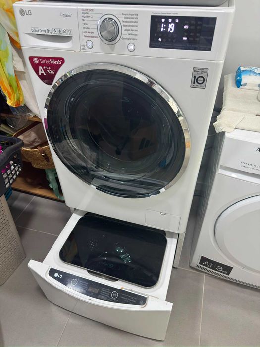 Máquina de Lavar LG TWINWash 9 kg + Mini Washer 3 kg – Conjunto Completo