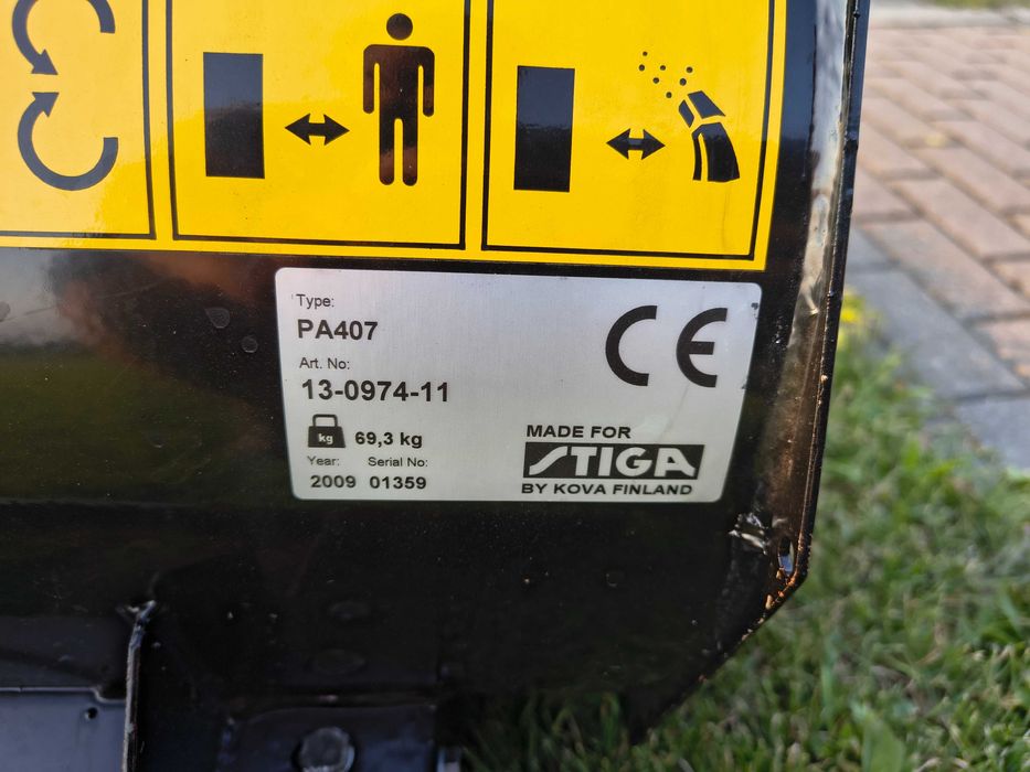 Pług wirnikowy odśnieżarka do traktorka STIGA