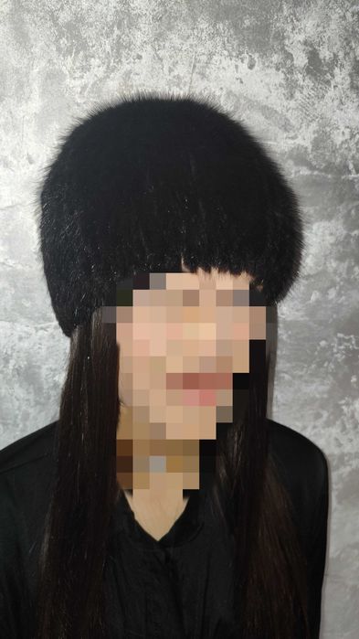 Шапка норка ,в'язана