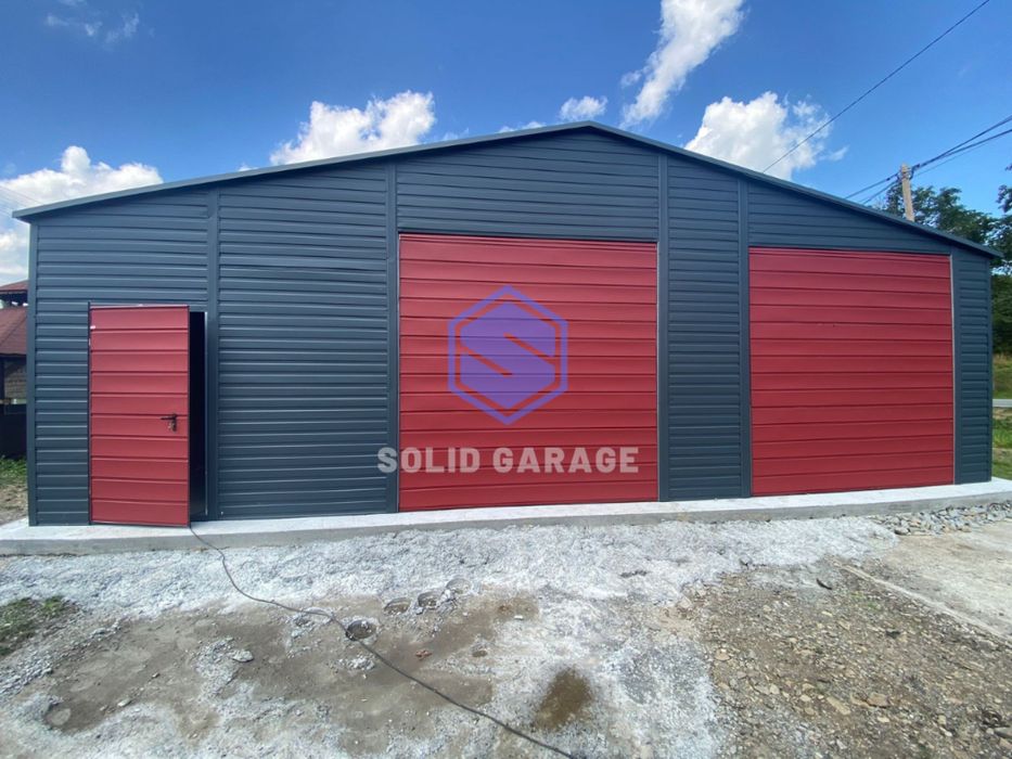 Garaż blaszany hala rolnicza 12x8m wysoki garaz magazyn przemysłowy