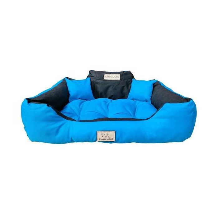 Legowisko Imię Pupila KINGDOG 55x45 Niebieskie Łóżko Kojec S Pies Kot