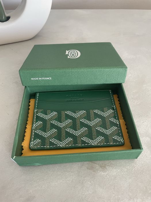 Porta cartoes Goyard verde