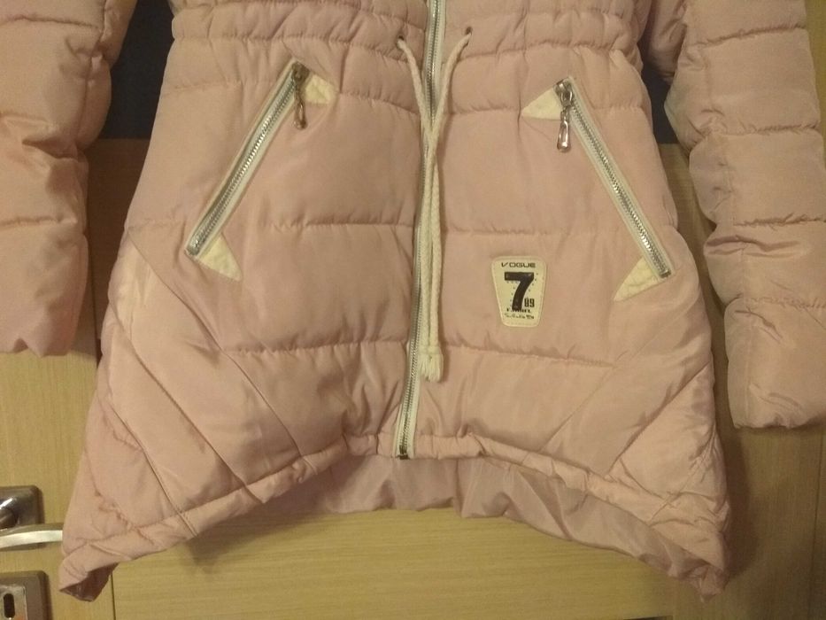 ** mega okazja modny z naszywka vogue płaszcz jasny różowy