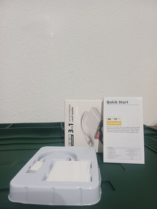 Adaptador cartoes de memoria 3em1 Para iphone