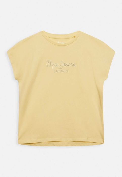 Pepe Jeans luźna bluzka 164 cyrkonie żółta markowa