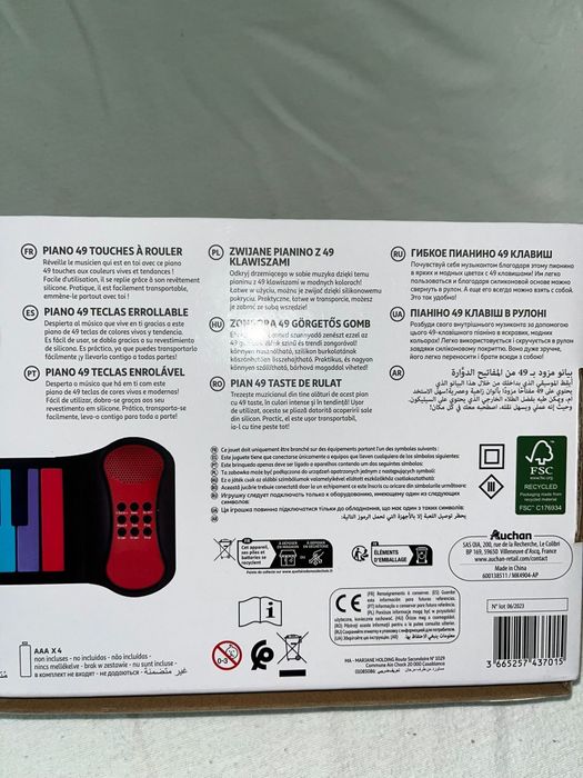 Piano de 49 teclado enrolavel