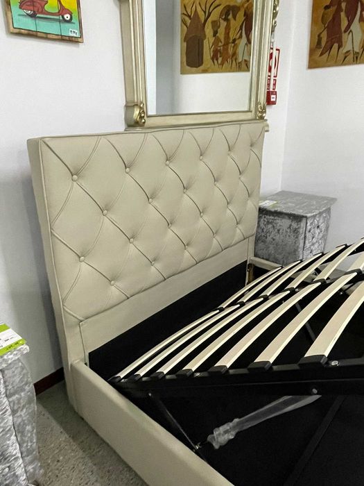 Cama + arrumação + cabeceira 150x200cm Novo Paga na a to entrega Envio rapido