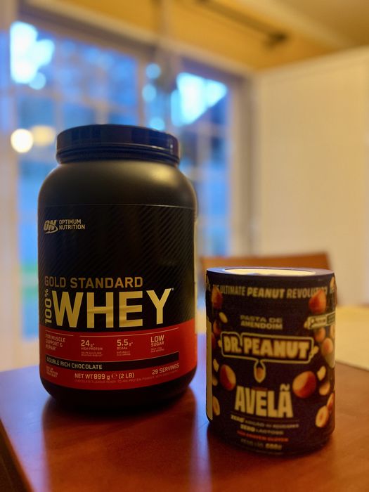 Proteína Whey 900g (Nova) Optimum Nutrition + Pasta Amendoim (Oferta)