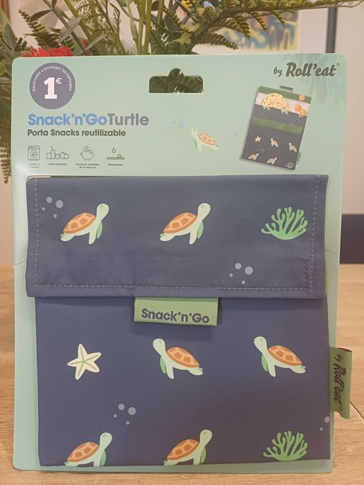 Porta Snacks Reutilizável "Snack'n'Go Turtle" Roll'eat (Novo)