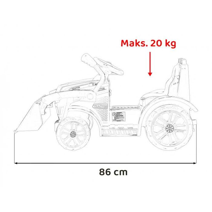 Auto autko Pojazd Koparka Traktor G320 Autko na akumulator dla dzieci