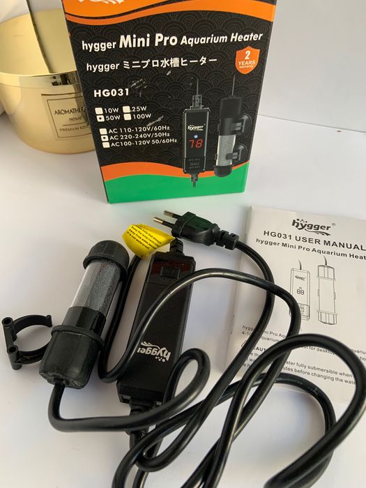 Нагрівач обігрівач для акваріума Hygger Mini Pro Aquarium Heater HG031 50 вт