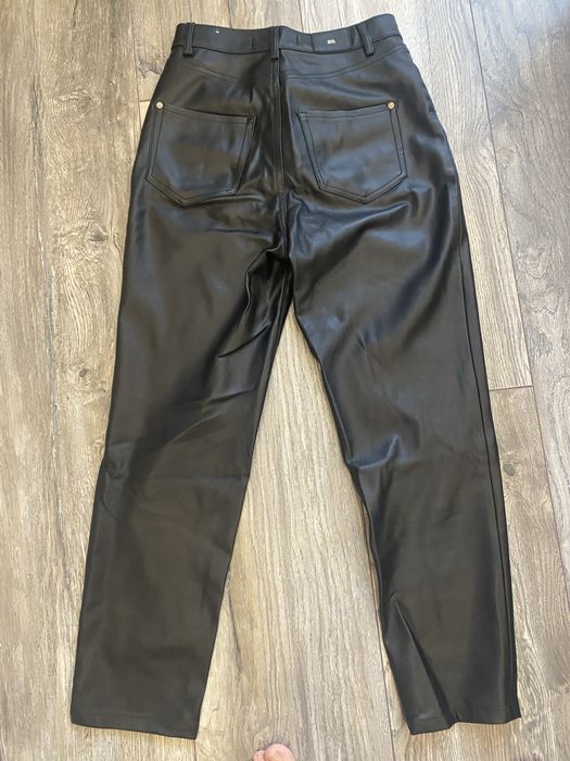 Шкіряні діночі штани zara