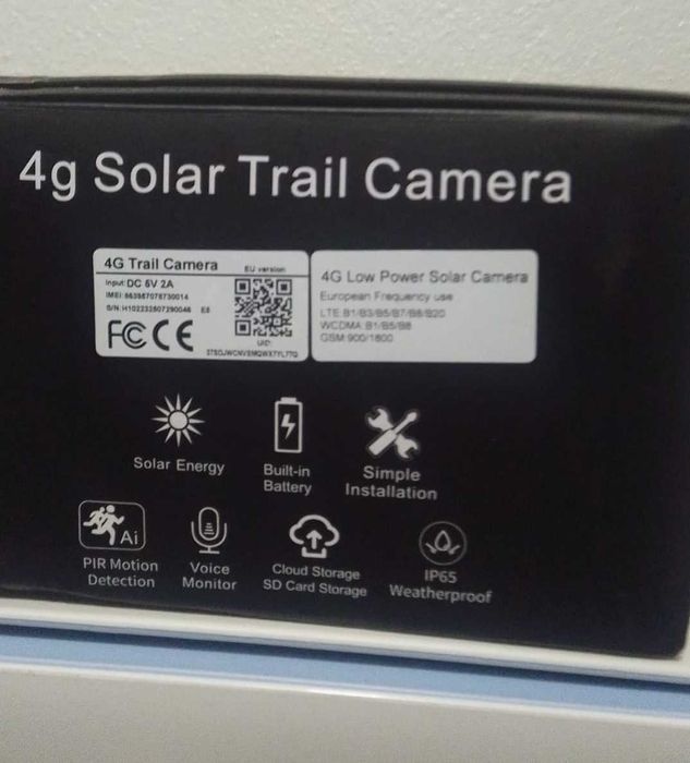 Trail Câmara 4G Solar Exterior – App Ucon - Nova!!