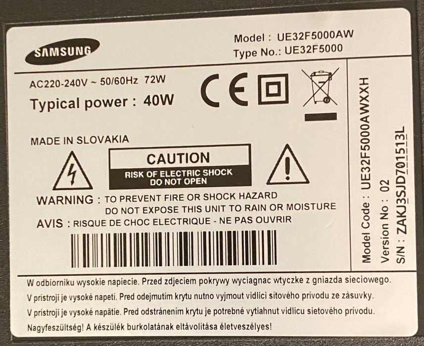 Samsung UE32F5000AW – 32" Full HD, 100 Hz, LED