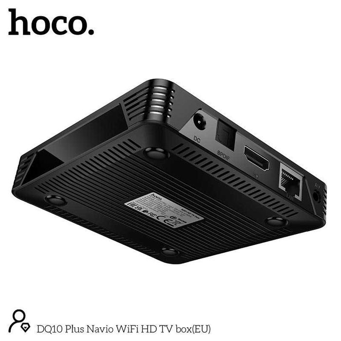 Android TV приставка HOCO DQ10 4K 60FPS 4/32GB Navio WiFi HD TV Box