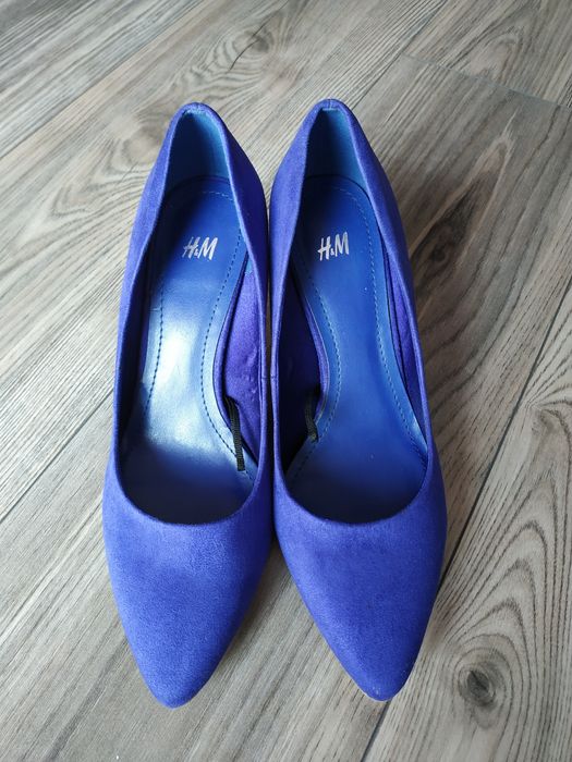 Szafirowe czółenka r.36 H&M