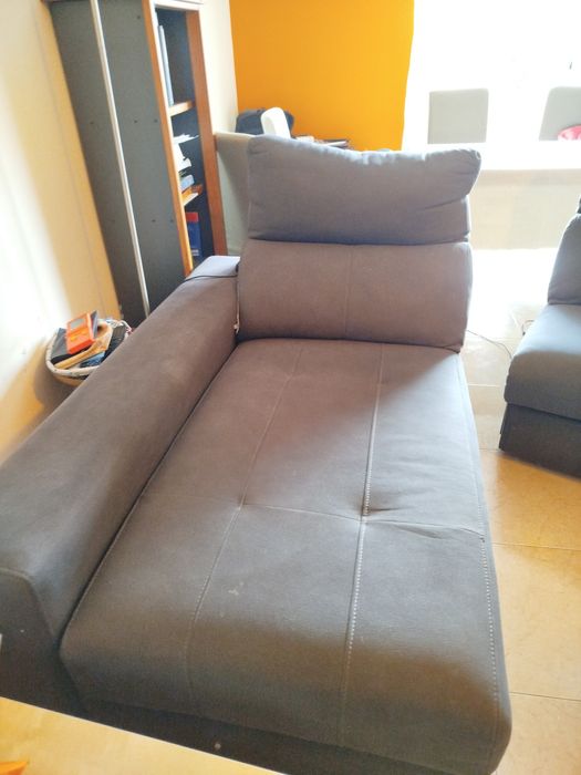 Sofá de 3 lugares ( 2 eléctr+chaise longue)