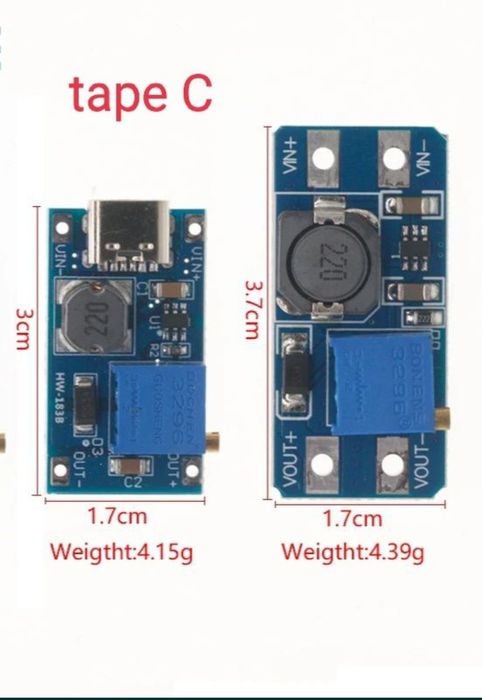 Повышающий преобразователь  2-28 V tape C