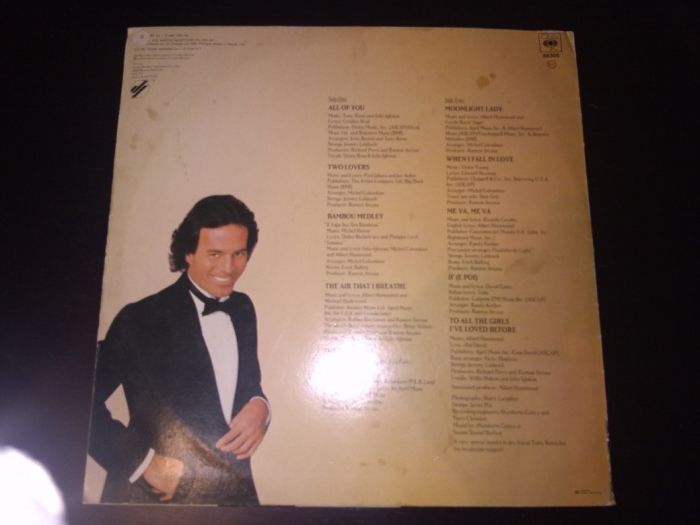 Disco Vinil LP  Julio Iglesias de 1984