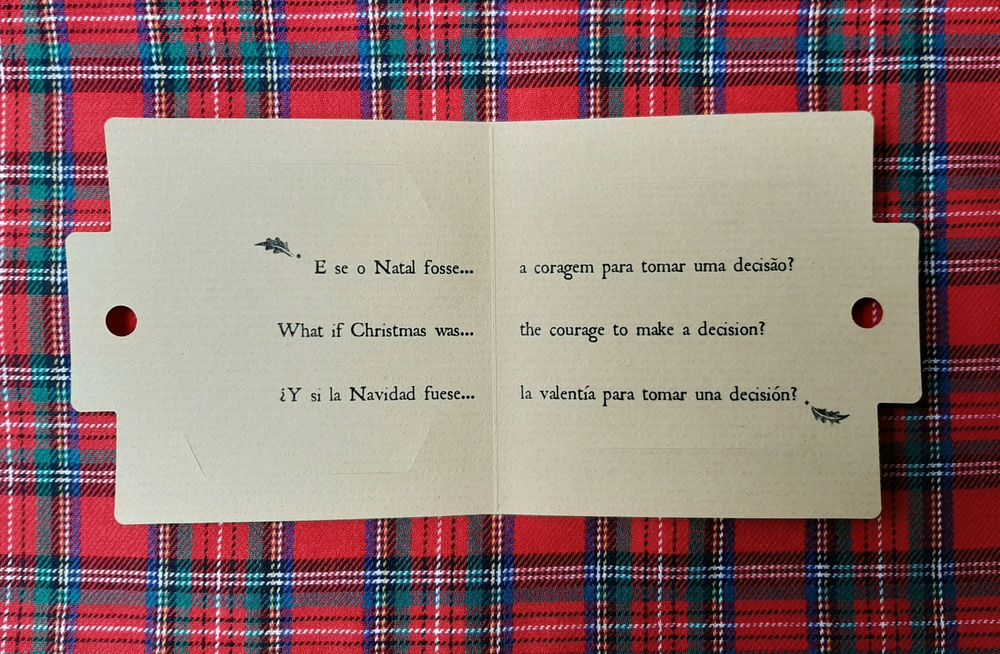 Calendário do Advento, 24 bolsas de papel,cada bolsa inclui 1 mensagem