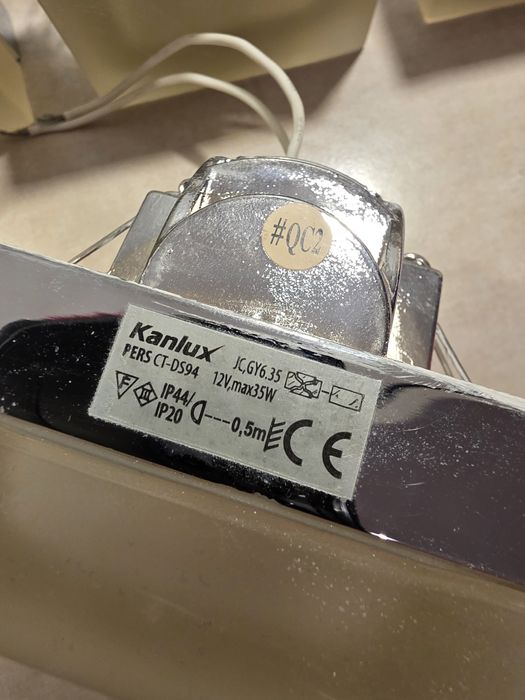 Komplet 7 lampek sufitowych do łazienki
