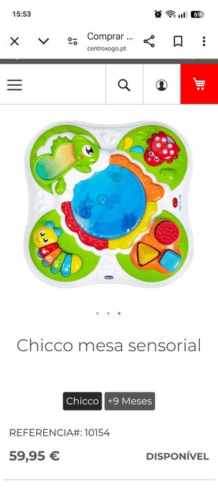 Mesa Chicco Actividades Sensoriais