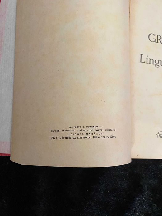 Gramática da Língua Portuguesa – José Salvado Sampaio & Orlando Pinto Baptista 4.ª edição Porto Editora c. 1963