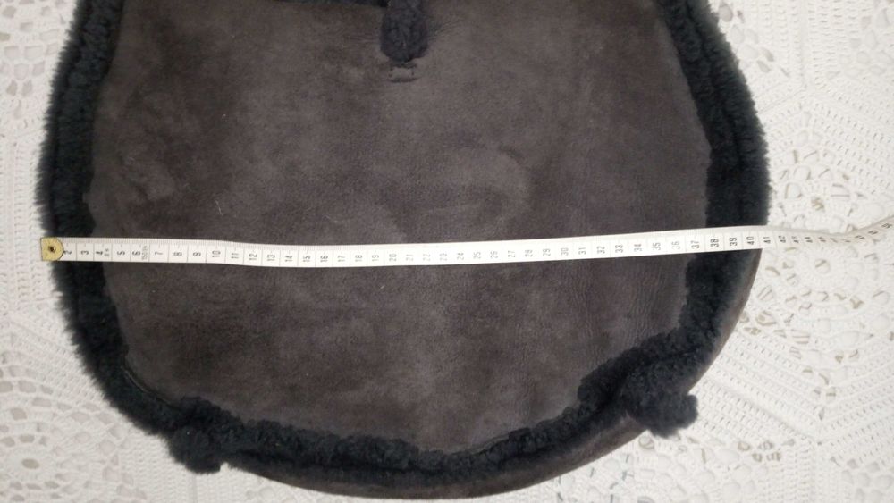 mala cinzento-escuro em camurça