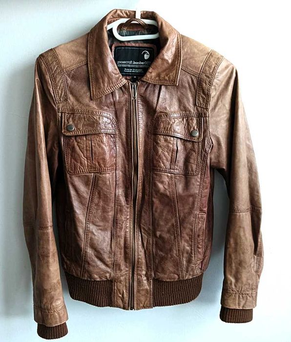 Kurtka Skóra Naturalna Kultowej Marki „ Goosecraft-007 ”r.(S/M) Unisex
