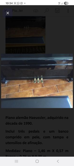 Vendo piano Haeussler