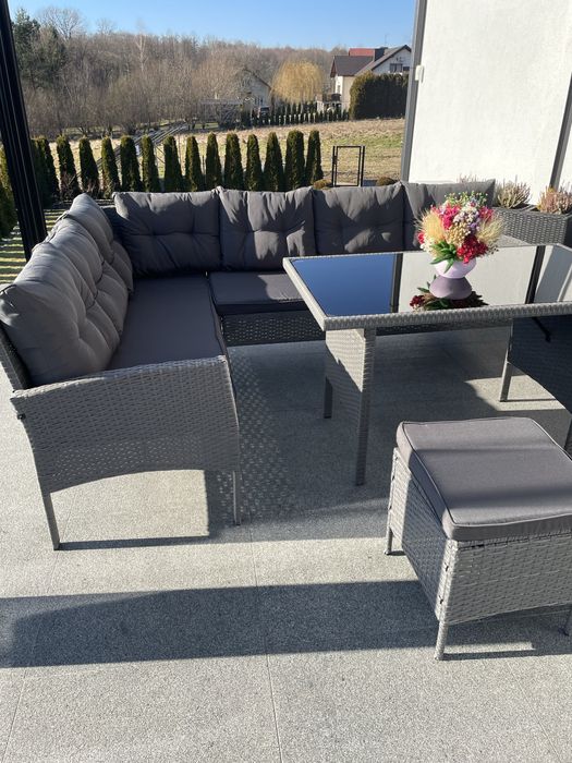 Zestaw meble NAROŻNIK ogrodowy technorattan narożnik