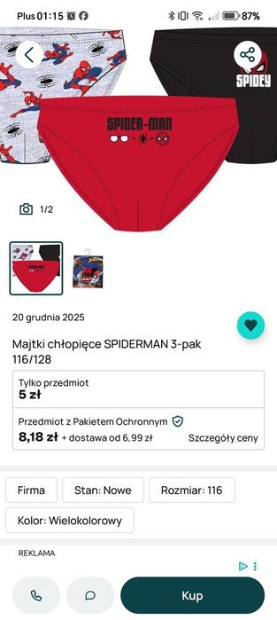 Zestaw skarpet i majtek
