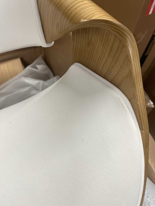 Krzesło dąb gięte drewno dębowe z kremowym welurem OUTLET! C21 10szt